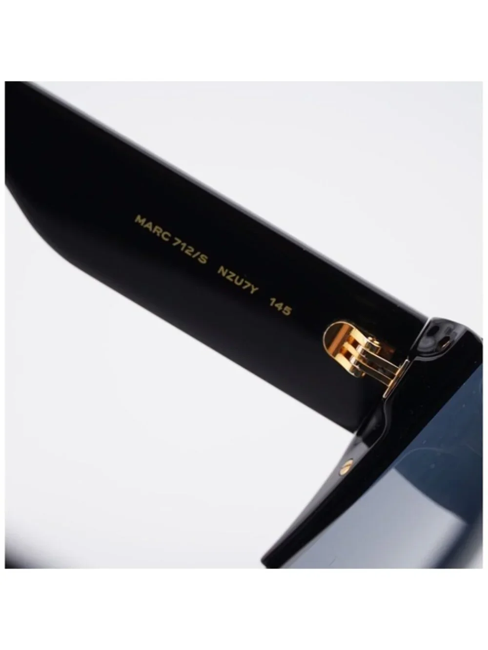 Marc Jacobs MARC 712/S 0NZU 7Y Sunglasses Black Shield Frame, Grey Lenses